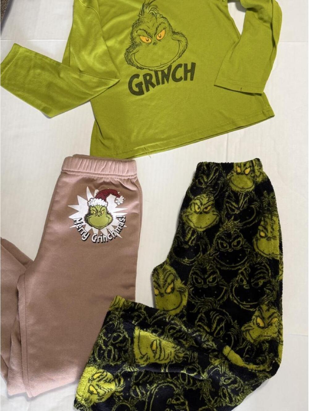 Children’s Grinch Festive Holiday Lounge Set Cozy Winter Pyjamas & Joggers